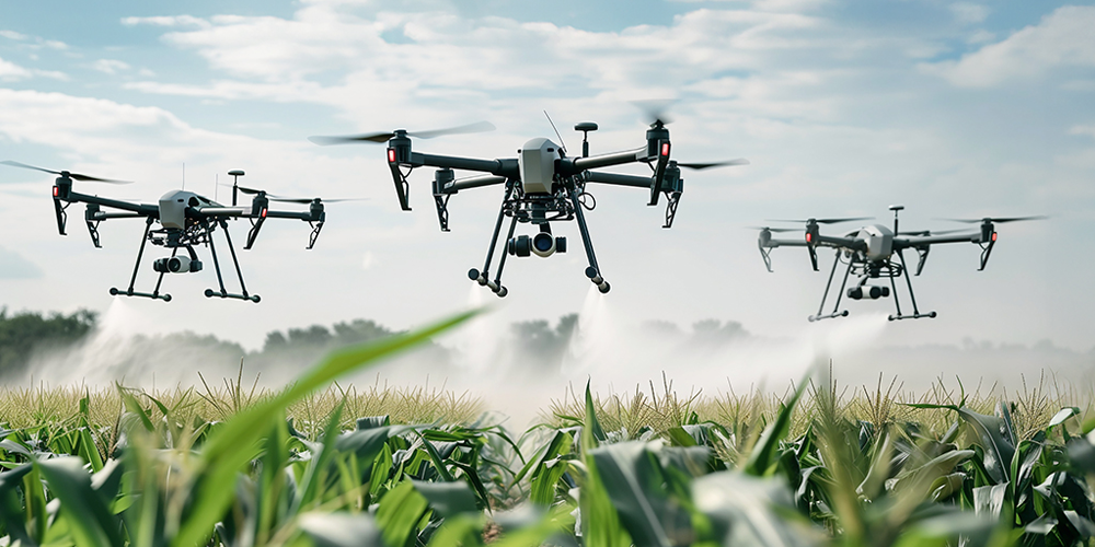 AI drones flying