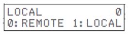 0: Remote 1: Local