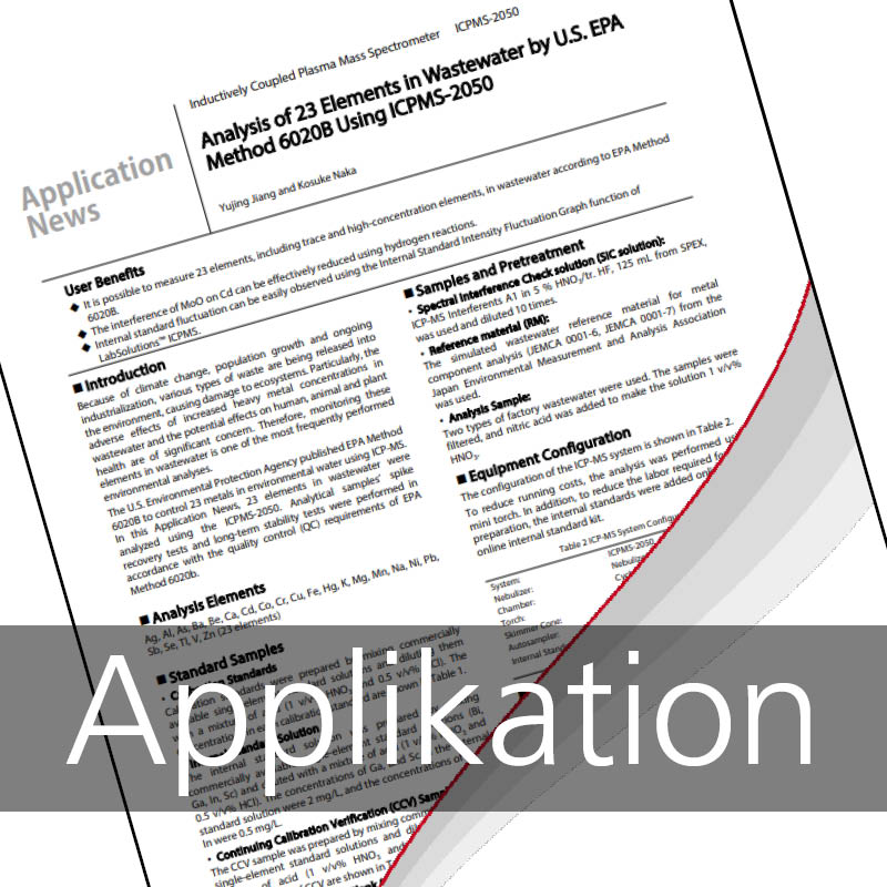 Analyse von Abwasser ICPMS