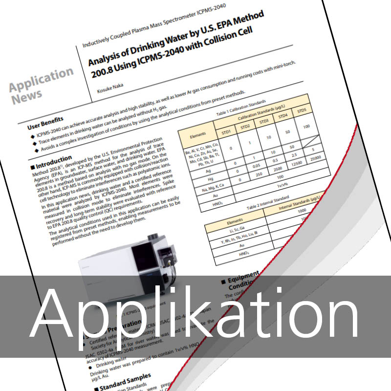Analyse von Trinkwasser ICPMS