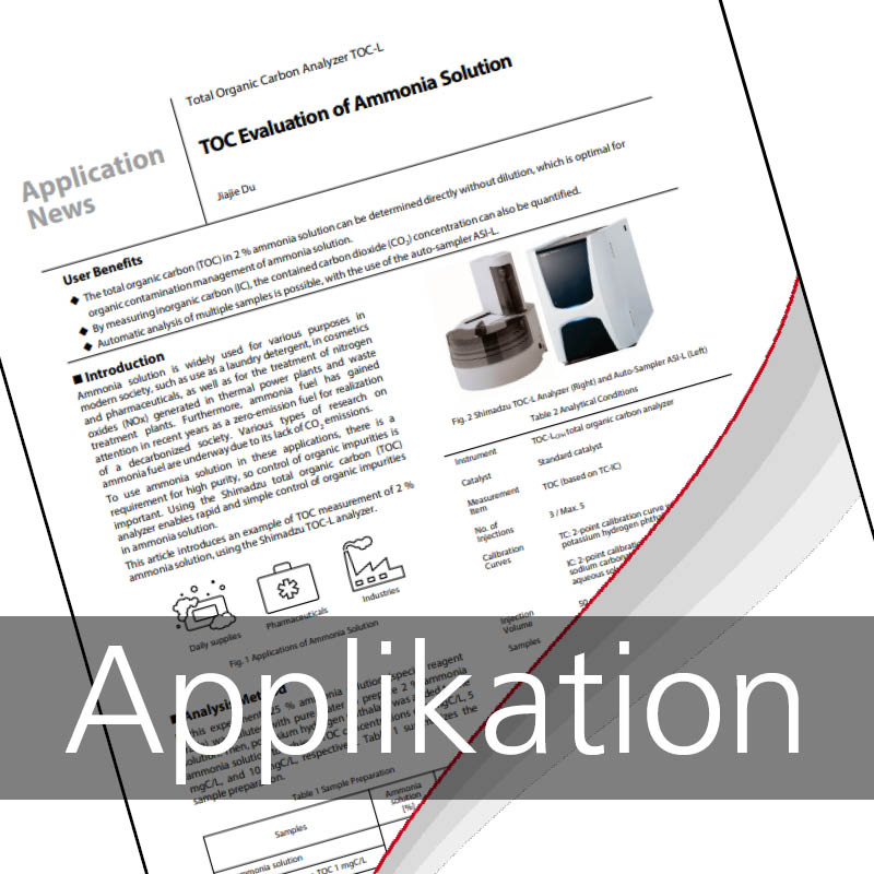 TOC-Bewertung von Ammoniakloesung