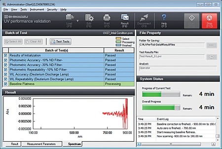 UV-Validierungssoftware.