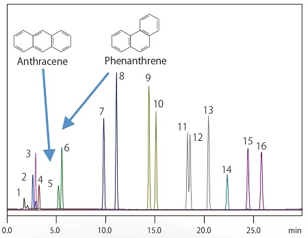 Analysis of 16 Polycyclic Aromatic Hydrocarbon Components