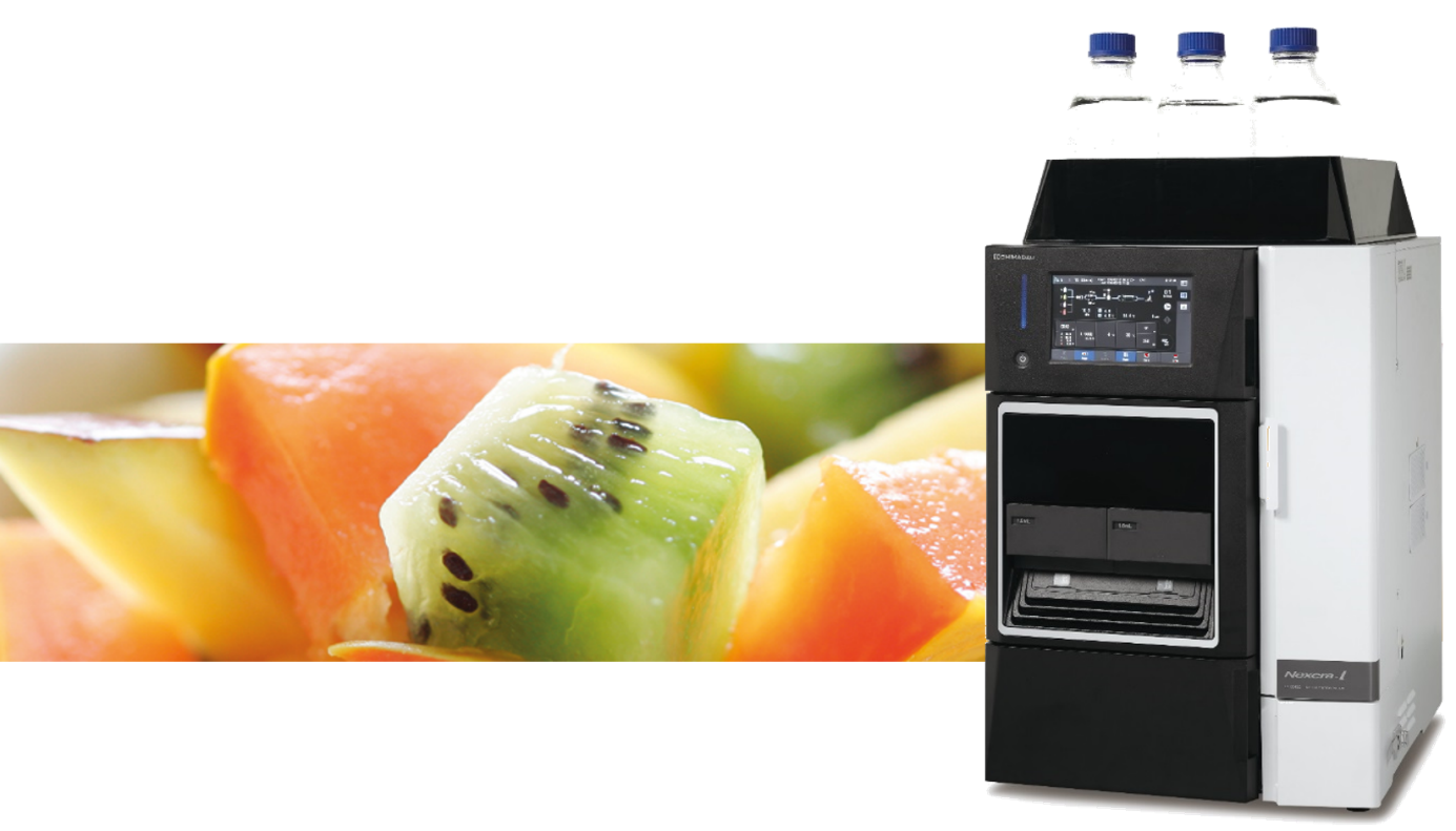 HPLC-Anlage von Shimadzu mit Food-Motiv